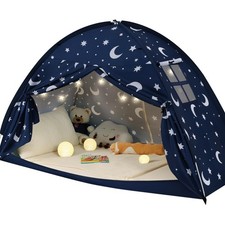 Twin Bed Tent for Kids, Twin Size Bed Canopy with Star Lights, Privacy Space ...