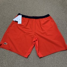 Novak Djokovic Lacoste Sport Shorts Red/Blue Size 5