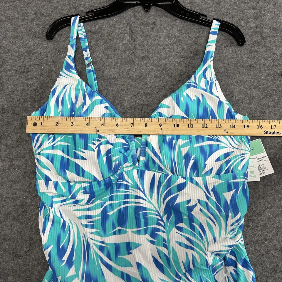 Camiseta Tankini Sunsets Zuri V-Wire para Mujer 36DD Barra de Arena Costilla Sea Breeze Nueva con Etiquetas Foto 3 de 4