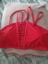 WOMENS RED SIMPLY YOURS SIZE 16 BIKINI TOP NEW