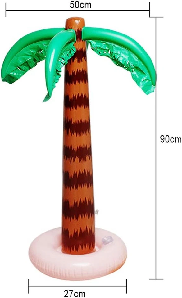 Decoração inflável de palmeira, pacote com 2 coqueiros jumbo praia pano de fundo favor - Imagem 2 de 4