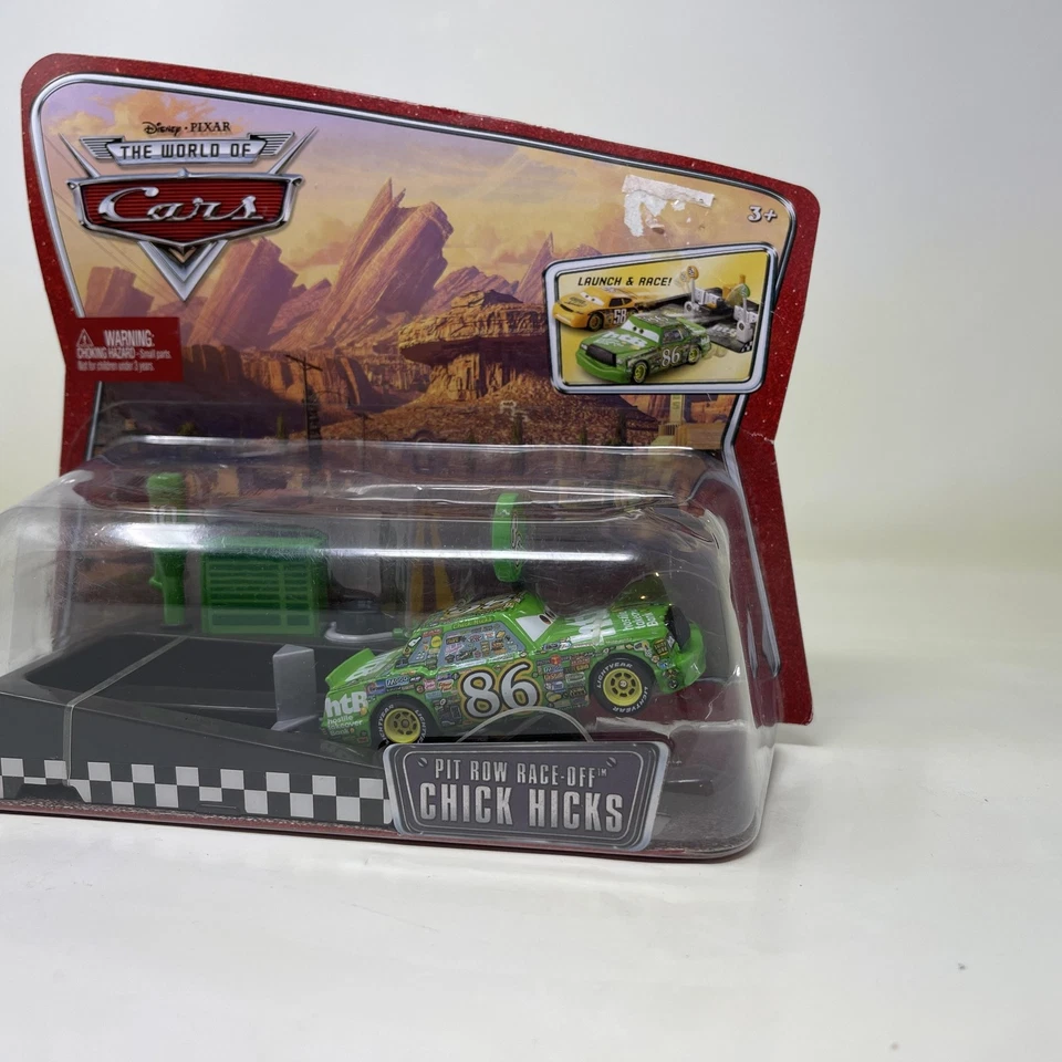Disney Pixar Cars Chick Hicks Pit Row Race-Off Launcher Mattel Diecast New - Image 2 of 4