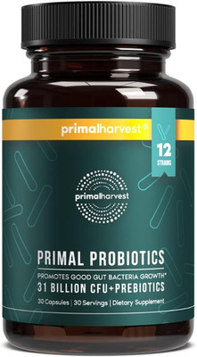 Primal Harvest Probiotics for Women & Men Daily Probiotic Supplement with 12 Str