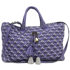 Marc_Jacobs Purple Leather Tassel Decor 2WAY