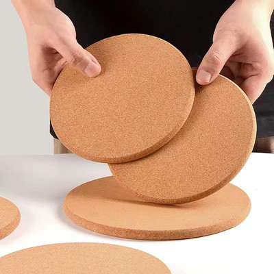 Cork Trivet, 4 Pack High Density Thick Cork Coasters Set for Hot Dishes, 7.5 ...