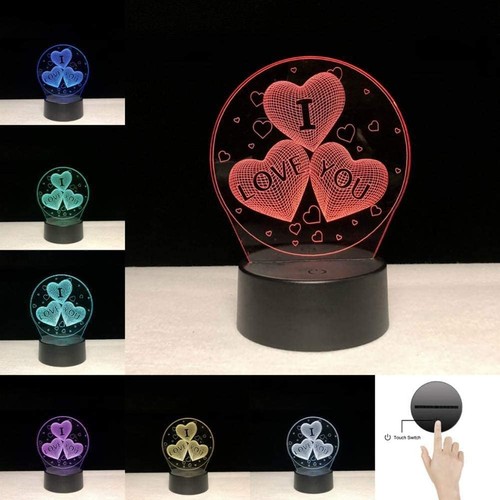 3D Night Light Kids Gift Toy Optical LED Glowing Lights Home Room Multicolor - Picture 2 of 9