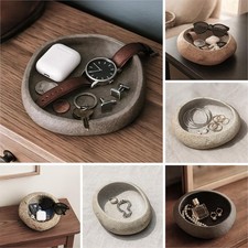 Vassoio Catchall Ciottoli Naturali | Ciotola in Pietra Fatta a Mano Decorazione Wabi Sabi