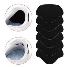 6 Pcs Shoe Heel Repair Patch Self-Adhesive Curved Sneaker Inside Patches, Black