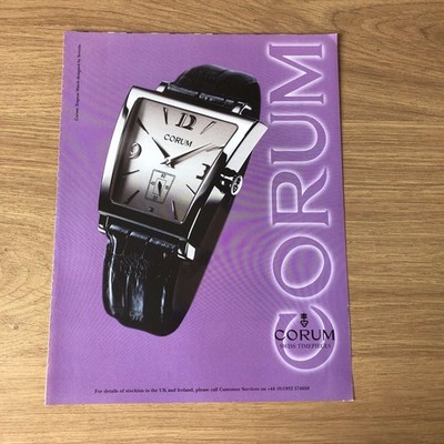 FASH05 MAGAZINE ADVERT 12X9 CORUM TRAPEZE WATCH