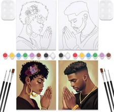 Sip and Paint Kits for Adults Date Night Painting Kit Couples Party Pre Drawn...