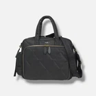 Burberry Women Black Quilted Shoulder Baby Diaper Changing Mat Tote Bag Purse