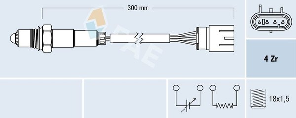 FAE Lambdasonde 77586 FüR Alfa Romeo Passend FüR Fiat Lancia-image
