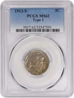 1913-S Buffalo Nickel Type 1 MS62 PCGS