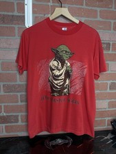 Vintage 90  s Yoda T-Shirt Vtg Star Wars Movie Tee Medium