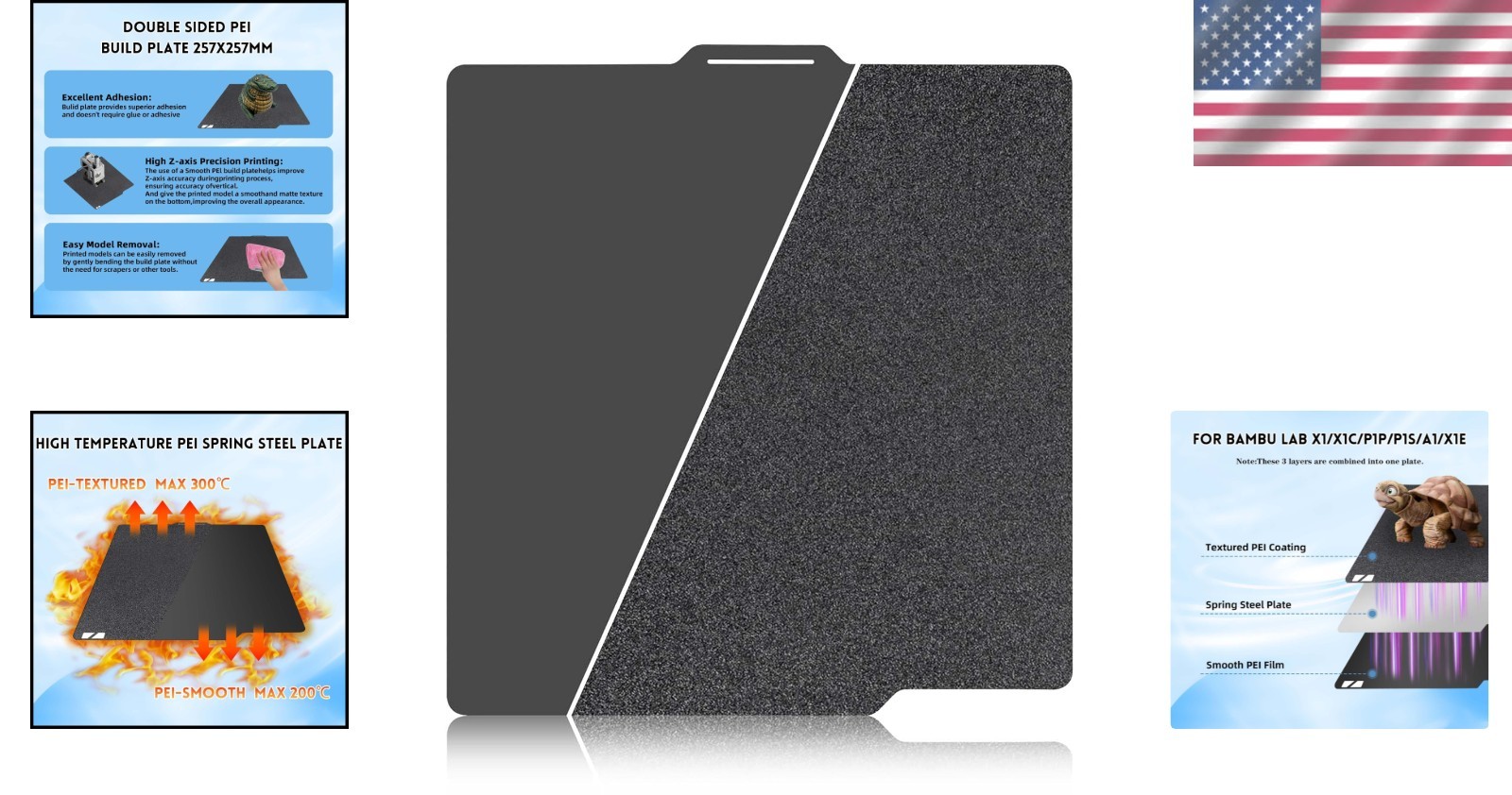 Double-Sided PEI Build Plate for Bambu Lab: Smooth & Textured for Optimal Prints