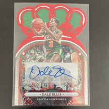 2022-23 Panini Crown Royale Dale Ellis Asia Red Auto /18 Supersonics #CA-DEL