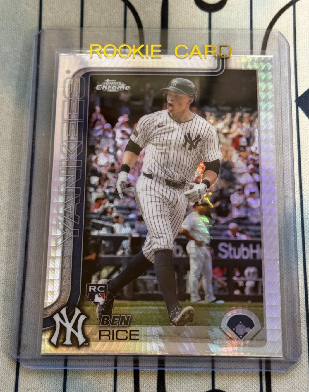 BEN RICE RC 2025 Topps Chrome⚾ #139 Prism Refractor ROOKIE Yankees QTY 🔥