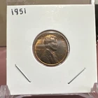 1951 Lincoln Wheat Small Cent RB US One Cent Coin Circulated Uncertified