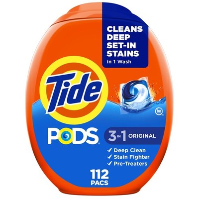 Tide PODS laundry detergent pacs, 3in1 Stain Remover, Odor Fighter, Color Pro...