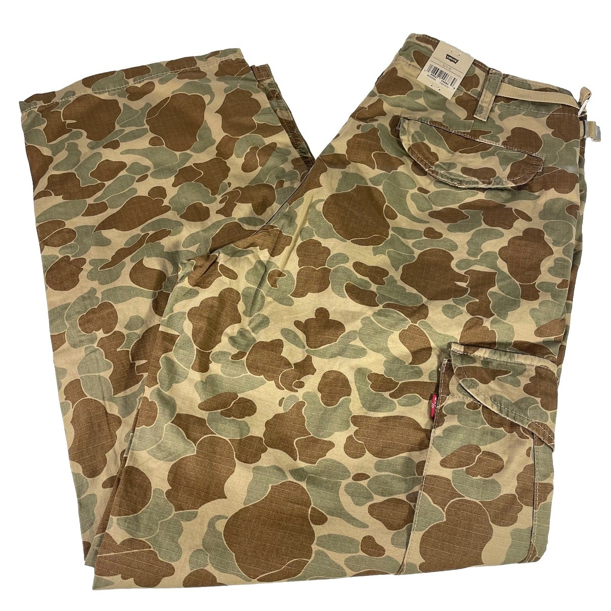Levis XX Cargo Camouflage Baggy Pants Men's 32x30 Duck Camo