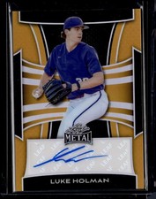 2025 Leaf Metal #BA-LH1 Luke Holman Autographs Prismatic Gold 1/1