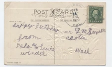 1920 Sharon CA 4-bar handstamp on postcard DPO [h.7291]