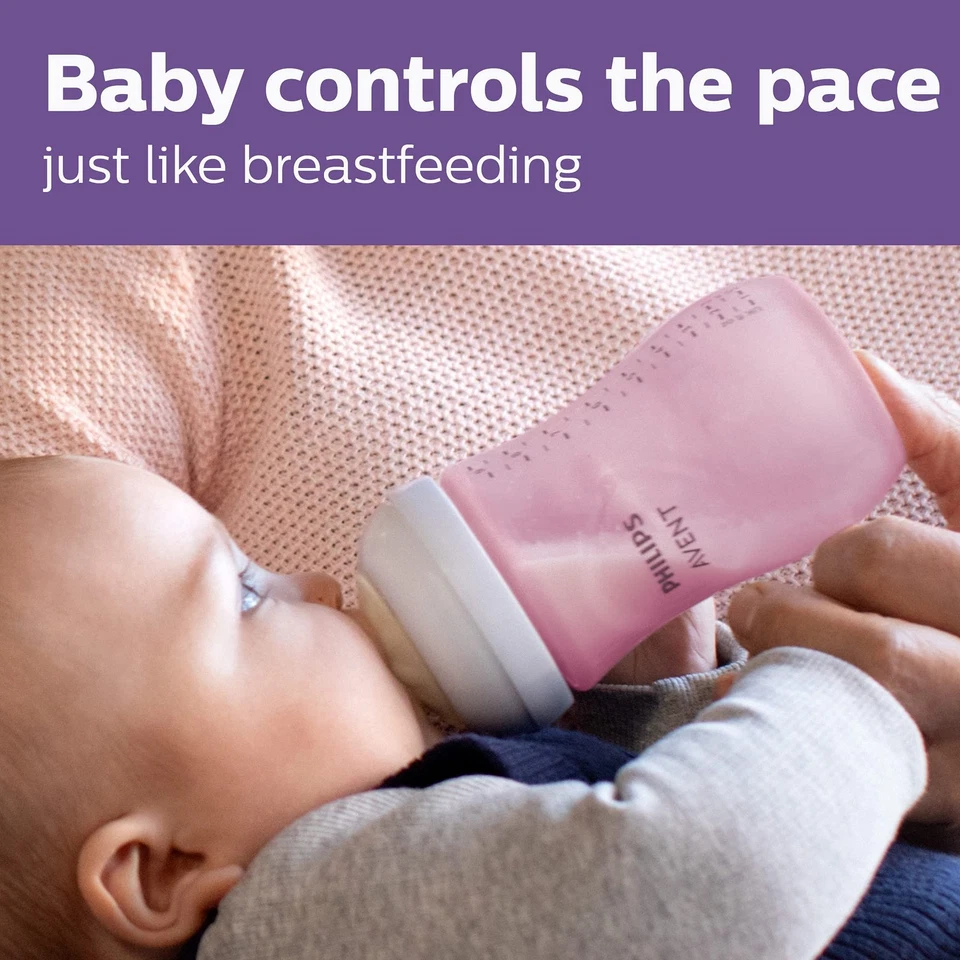 Подарочный набор натуральная детская бутылочка розовый 3 x 4 унции 1 x 9 унций SCD838 | 03 роскошь - Изображение 2 из 4