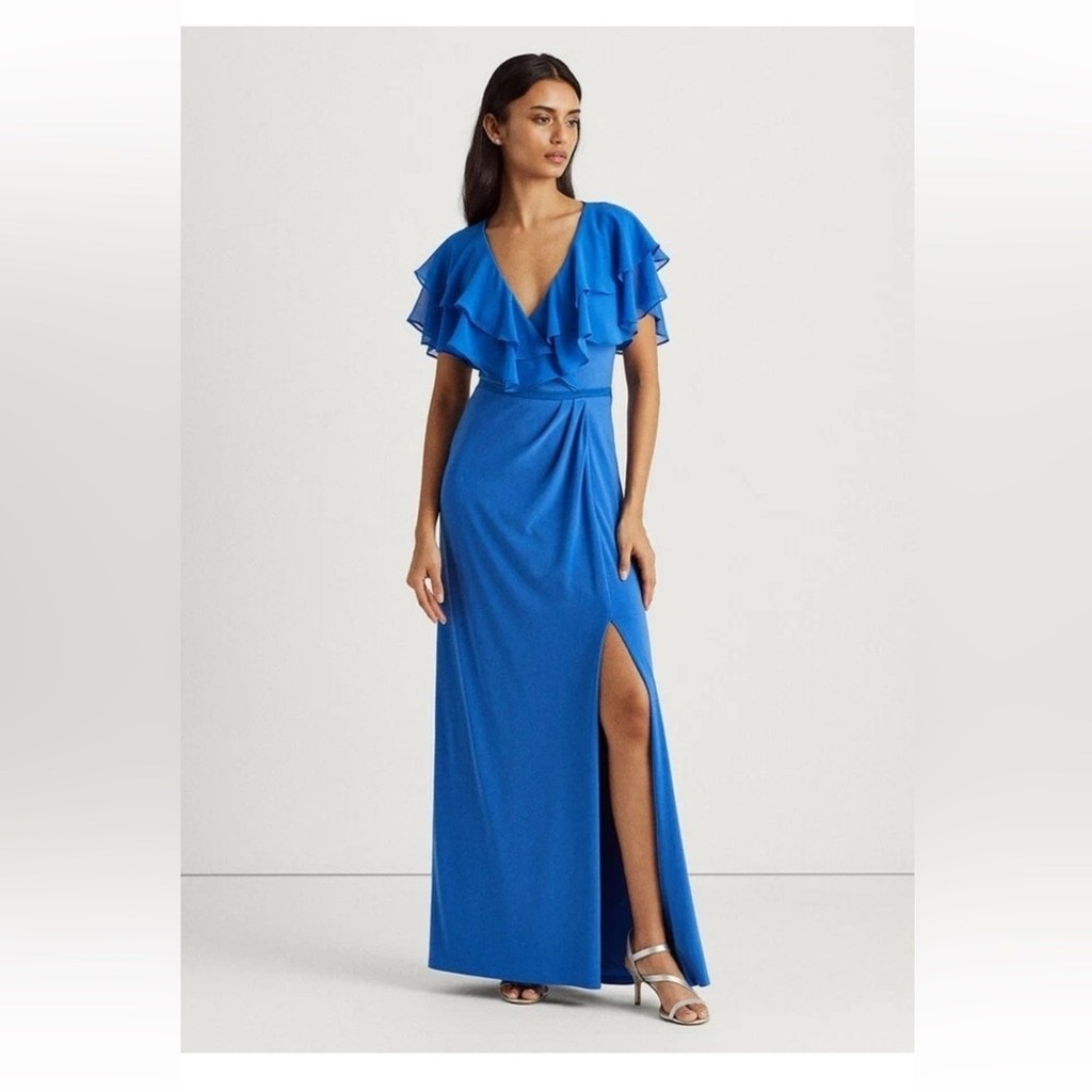ralph lauren royal blue dress Rhiannon Georgette Evening for Women Whether you are missing something classic Ralph Lauren Royal Blue Dress