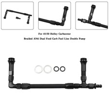 Braided AN6 Dual Feed Carb Fuel Line Double Pump For 4150 Holley Carburetor EZ