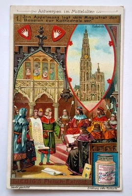 1 Sammelbild Serie Bild 1 - A 621 / S 804 "Antwerpen im Mittelalter" - 1905 - Bild 1 von 2