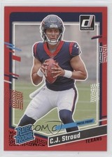 2023 Panini Donruss Rated Rookie Press Proof Red CJ Stroud #339 16rk