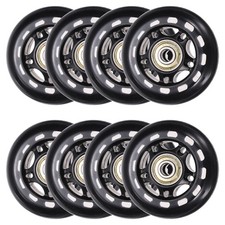 Inline Skate Wheels with Bearings, 68mm, 8Pack, Black Transparent for Scooter