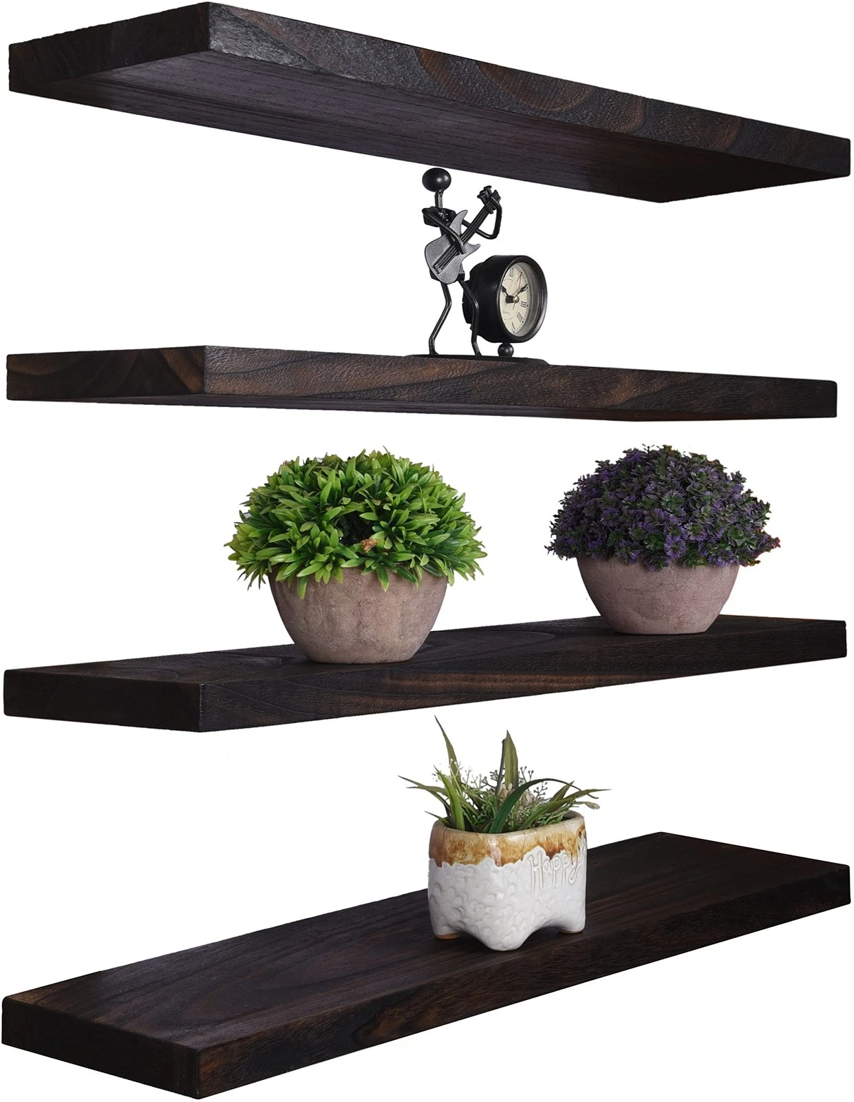 Wood Floating Shelves for Wall Decor Rustic Wall Shelves for Bedroom Bathroom...