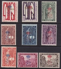 1929 Belgique, COB n° 272A/272K, Abbaye d'Orval, Soprastampati, MNH**