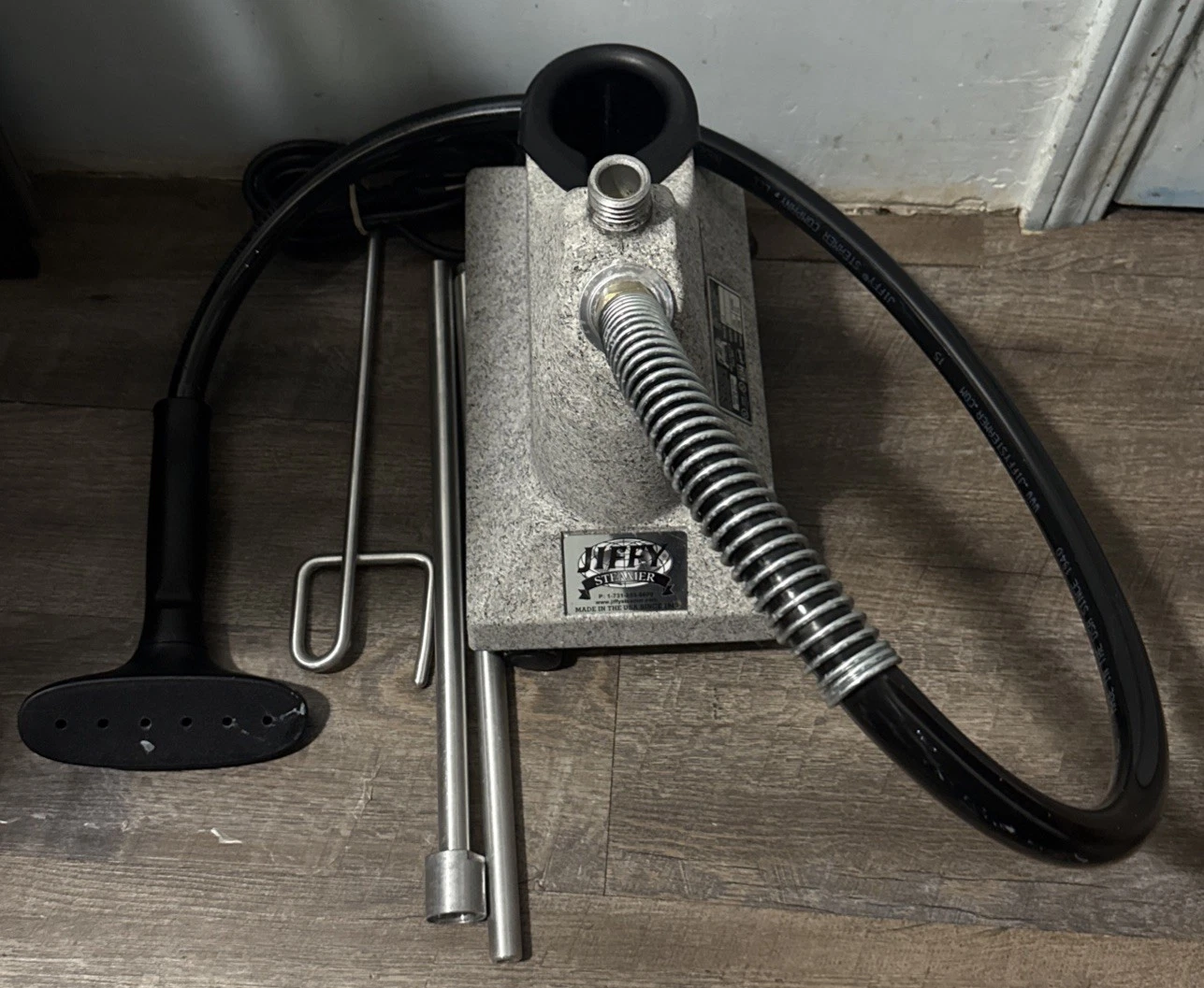 Jiffy J-2 Proline Professional Steamer 5’ Hose Wand Wheels 4’ Hanger Stand