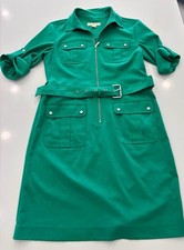 Michael Kors Green Belted Dress Size M