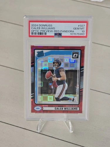 2024 Donruss Caleb Williams Optic Red Pandora Prizm #327 RC PSA 10 Gem Mint