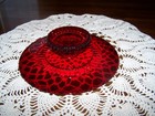 VINTAGE RUBY GLASS 8.5" CAKE PEDESTAL — photo 2