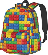 Daily Backpack Colorful Bricks Backpacks Travel Laptop