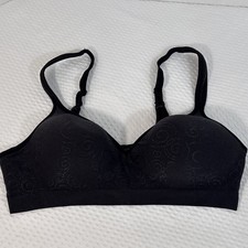 Bali Bra 38B B540/3463 Black T Shirt Bra Stretch All Day Comfort Straps No Wire