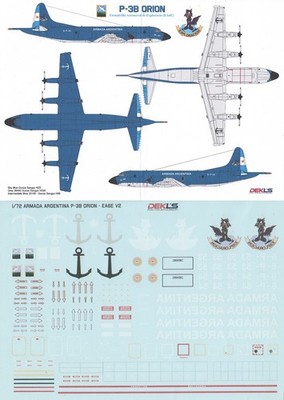 Dekl's Decals 1/72 P-3B Orion Escuradrilla Aeronaval de Exploracia EA6E (ARA)
