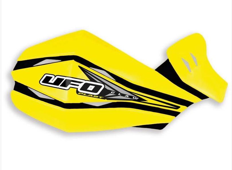 Protège-mains jaune type UFO Claw Suzuki RM protège leviers moto 2001-2012