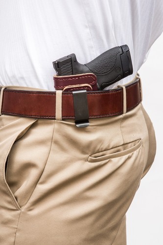 LT CUSTOM MAHOGANY IWB Leather Gun Holster YOU CHOOSE:rh,lh-laser-slide-belt-mag - Picture 7 of 10