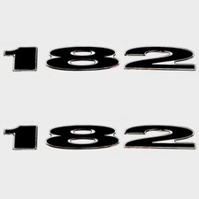 Sea Ray Boat Raised Decal Stickers | 182 Black Silver (Pair)