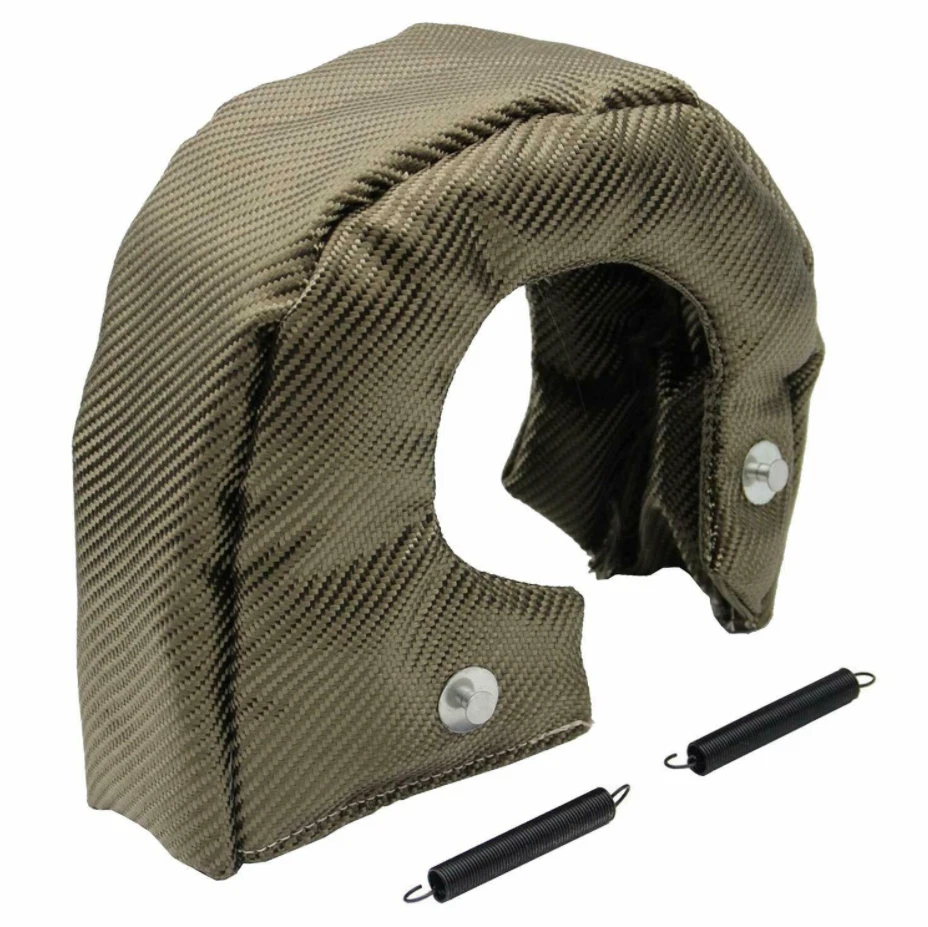 T3 Titanium Lava Fiber Turbo Blanket Heat Shield Barrier Turbocharger Cover Wrap - Image 2 of 4