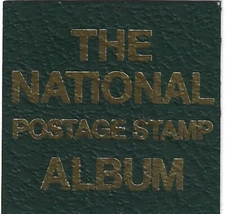 Label for Green Scott Binders "THE NATIONAL POSTAGE STAMP ALBUM" LB058