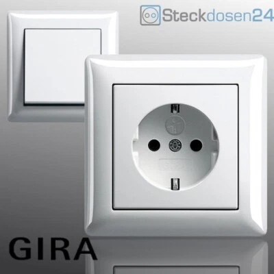 GIRA System 55 Steckdose Schalter Standard55 Reinweiß glänzend Steckdosen