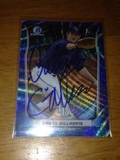 CASEY GILLASPIE Signed 2014 Bowman Chrome Blue Wave Refractor AUTO Autograph