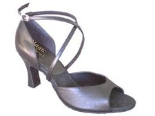 Magic Julie Ladies Latin Dance Sandal - Black Leather