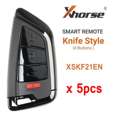 5 x Xhorse XSKF21EN Universal Smart Remote Key Memoeial 4 Buttons For VVDI Tool